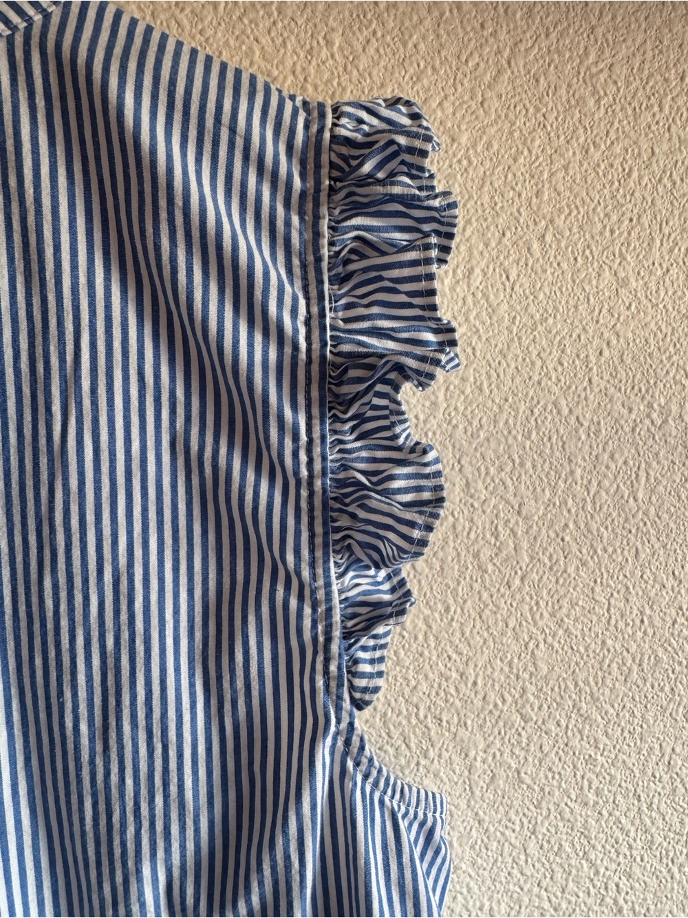 J. Crew Blue and White Striped Sleeveless Blouse - Picture 6 of 11
